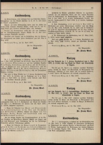 Amtsblatt der landesfürstlichen Hauptstadt Graz 18970520 Seite: 23