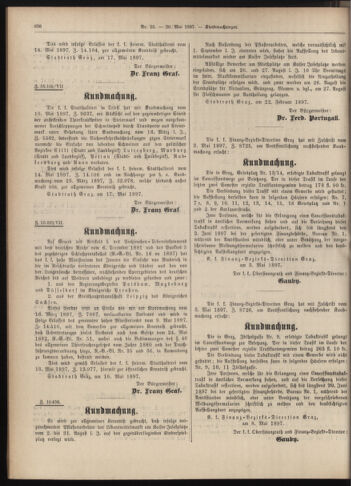 Amtsblatt der landesfürstlichen Hauptstadt Graz 18970520 Seite: 24