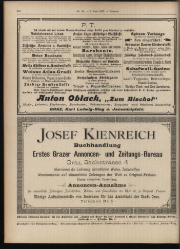 Amtsblatt der landesfürstlichen Hauptstadt Graz 18970601 Seite: 32