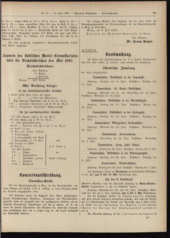 Amtsblatt der landesfürstlichen Hauptstadt Graz 18970610 Seite: 19