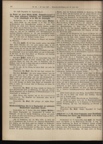 Amtsblatt der landesfürstlichen Hauptstadt Graz 18970620 Seite: 20