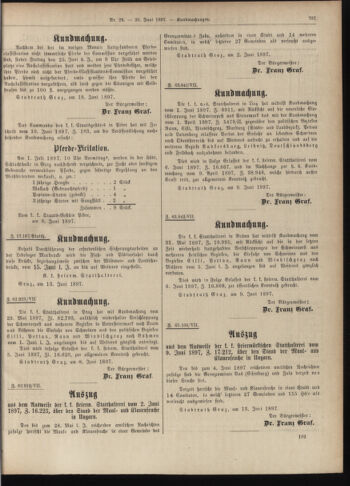 Amtsblatt der landesfürstlichen Hauptstadt Graz 18970620 Seite: 25