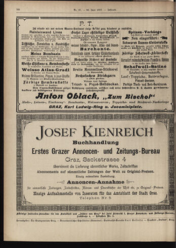 Amtsblatt der landesfürstlichen Hauptstadt Graz 18970630 Seite: 24