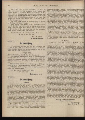 Amtsblatt der landesfürstlichen Hauptstadt Graz 18970731 Seite: 24