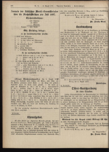 Amtsblatt der landesfürstlichen Hauptstadt Graz 18970810 Seite: 24