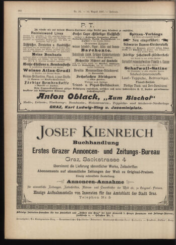 Amtsblatt der landesfürstlichen Hauptstadt Graz 18970810 Seite: 26