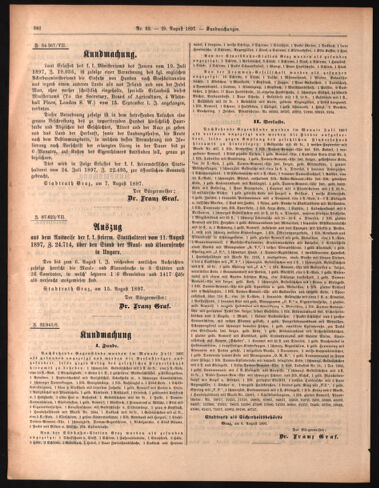 Amtsblatt der landesfürstlichen Hauptstadt Graz 18970820 Seite: 14