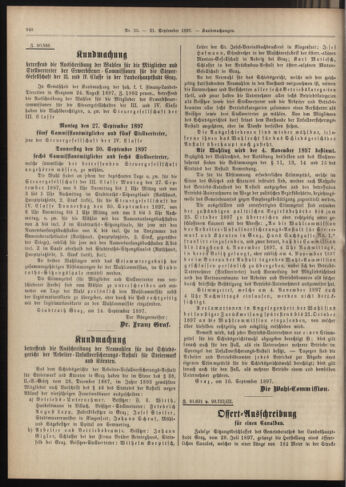 Amtsblatt der landesfürstlichen Hauptstadt Graz 18970921 Seite: 26