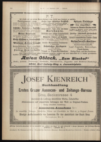 Amtsblatt der landesfürstlichen Hauptstadt Graz 18970921 Seite: 30