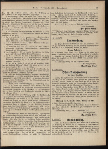 Amtsblatt der landesfürstlichen Hauptstadt Graz 18970930 Seite: 23