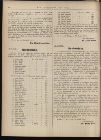 Amtsblatt der landesfürstlichen Hauptstadt Graz 18970930 Seite: 26