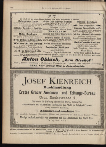 Amtsblatt der landesfürstlichen Hauptstadt Graz 18970930 Seite: 28