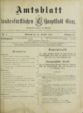 Amtsblatt der landesfürstlichen Hauptstadt Graz 18971020 Seite: 1