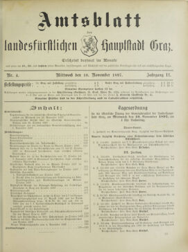 Amtsblatt der landesfürstlichen Hauptstadt Graz 18971110 Seite: 1