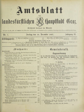 Amtsblatt der landesfürstlichen Hauptstadt Graz 18971210 Seite: 1