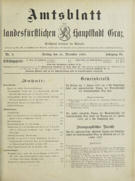 Amtsblatt der landesfürstlichen Hauptstadt Graz 18971231 Seite: 1