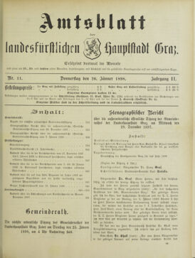 Amtsblatt der landesfürstlichen Hauptstadt Graz 18980120 Seite: 1