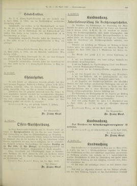 Amtsblatt der landesfürstlichen Hauptstadt Graz 18980420 Seite: 23