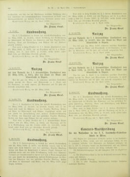 Amtsblatt der landesfürstlichen Hauptstadt Graz 18980420 Seite: 24