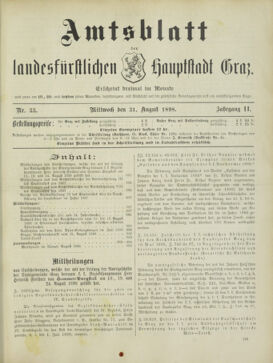 Amtsblatt der landesfürstlichen Hauptstadt Graz