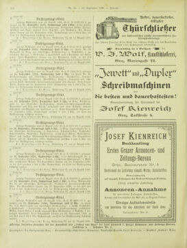 Amtsblatt der landesfürstlichen Hauptstadt Graz 18980910 Seite: 16