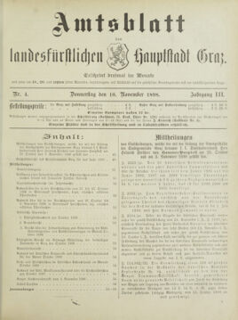 Amtsblatt der landesfürstlichen Hauptstadt Graz