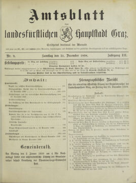 Amtsblatt der landesfürstlichen Hauptstadt Graz 18981231 Seite: 1