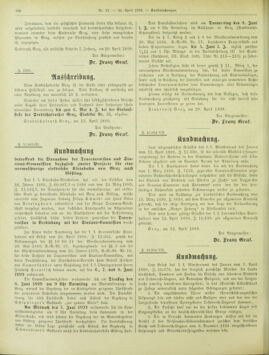 Amtsblatt der landesfürstlichen Hauptstadt Graz 18990430 Seite: 18