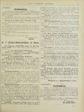 Amtsblatt der landesfürstlichen Hauptstadt Graz 18990810 Seite: 25