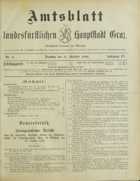 Amtsblatt der landesfürstlichen Hauptstadt Graz 18991031 Seite: 1