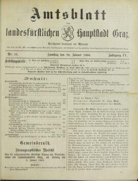 Amtsblatt der landesfürstlichen Hauptstadt Graz 19000120 Seite: 1