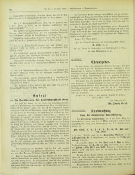 Amtsblatt der landesfürstlichen Hauptstadt Graz 19000420 Seite: 22