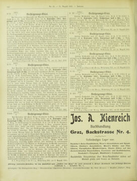 Amtsblatt der landesfürstlichen Hauptstadt Graz 19010831 Seite: 20