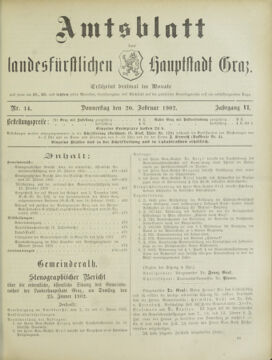 Amtsblatt der landesfürstlichen Hauptstadt Graz 19020220 Seite: 1