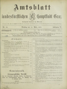 Amtsblatt der landesfürstlichen Hauptstadt Graz 19020311 Seite: 1