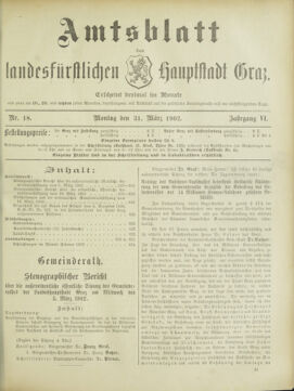 Amtsblatt der landesfürstlichen Hauptstadt Graz 19020331 Seite: 1