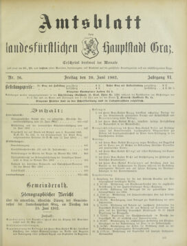 Amtsblatt der landesfürstlichen Hauptstadt Graz 19020620 Seite: 1