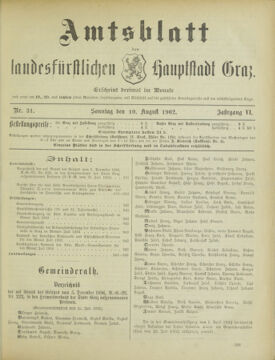 Amtsblatt der landesfürstlichen Hauptstadt Graz 19020810 Seite: 1