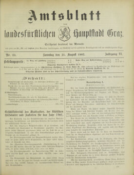 Amtsblatt der landesfürstlichen Hauptstadt Graz 19020831 Seite: 1