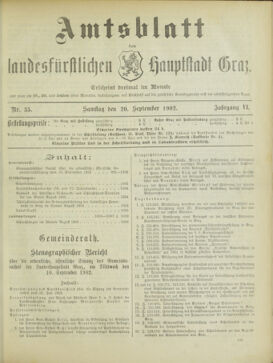 Amtsblatt der landesfürstlichen Hauptstadt Graz 19020920 Seite: 1