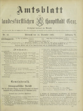 Amtsblatt der landesfürstlichen Hauptstadt Graz 19021210 Seite: 1