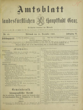 Amtsblatt der landesfürstlichen Hauptstadt Graz 19021231 Seite: 1