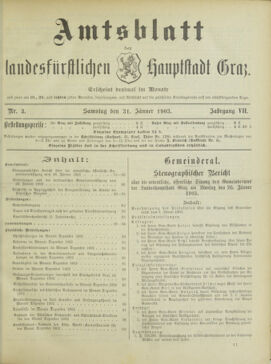 Amtsblatt der landesfürstlichen Hauptstadt Graz 19030131 Seite: 1