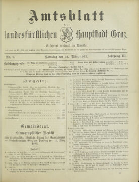 Amtsblatt der landesfürstlichen Hauptstadt Graz