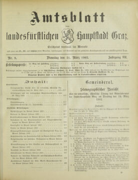 Amtsblatt der landesfürstlichen Hauptstadt Graz 19030331 Seite: 1