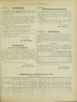 Amtsblatt der landesfürstlichen Hauptstadt Graz 19030430 Seite: 31