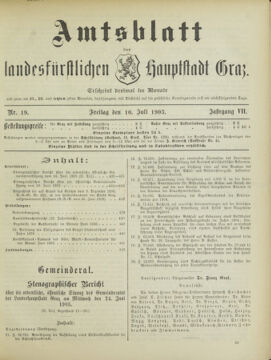 Amtsblatt der landesfürstlichen Hauptstadt Graz 19030710 Seite: 1