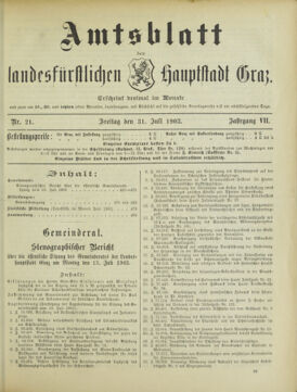 Amtsblatt der landesfürstlichen Hauptstadt Graz 19030731 Seite: 1