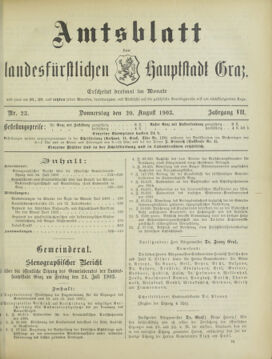 Amtsblatt der landesfürstlichen Hauptstadt Graz