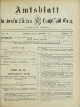 Amtsblatt der landesfürstlichen Hauptstadt Graz 19030920 Seite: 1